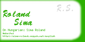 roland sima business card